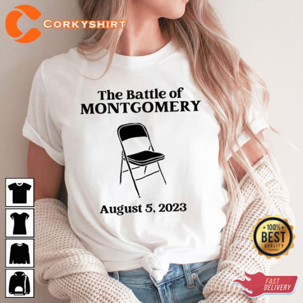 The Great Battle of Montgomery Folding Chair Funny Meme Unisex T-Shirt