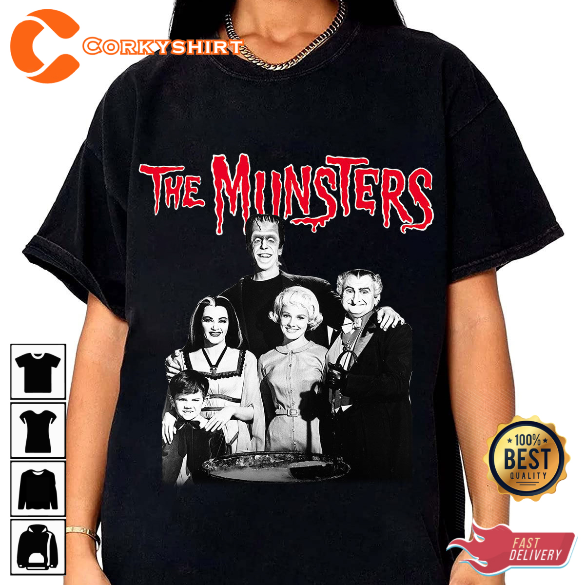 The Munster Freaky Family Spooky Halloween Costume T-Shirt