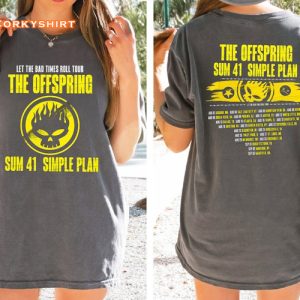 The Offspring Let The Bad Times Roll Tour 2023 The Offspring Supporter Double Sided Concert T-Shirt