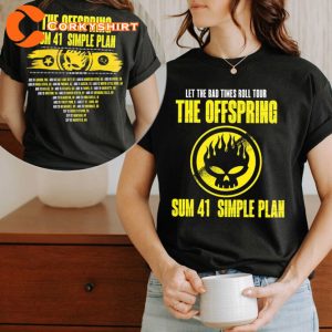 The Offspring Let The Bad Times Roll Tour 2023 The Offspring Supporter Double Sided Concert T-Shirt