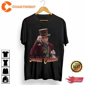Timothee Chalamet Gift For Fan Wonka Willy Movie T-Shirt