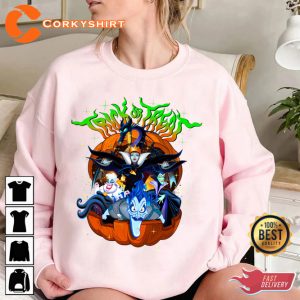 Trick Or Treat Disney Evil Friends 2023 Matching Halloween Shirt