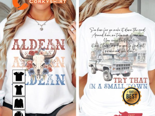 Try that in a Small Town Tee Music 90s, Jason Aldean Country Music Concert Shirt