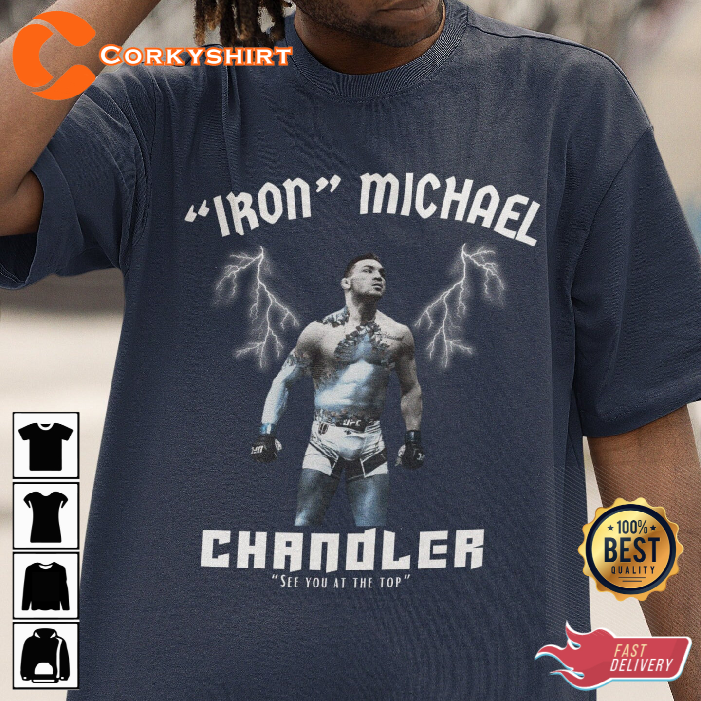 UFC Iron Michael Chandler MMA Fan Gift T-shirt