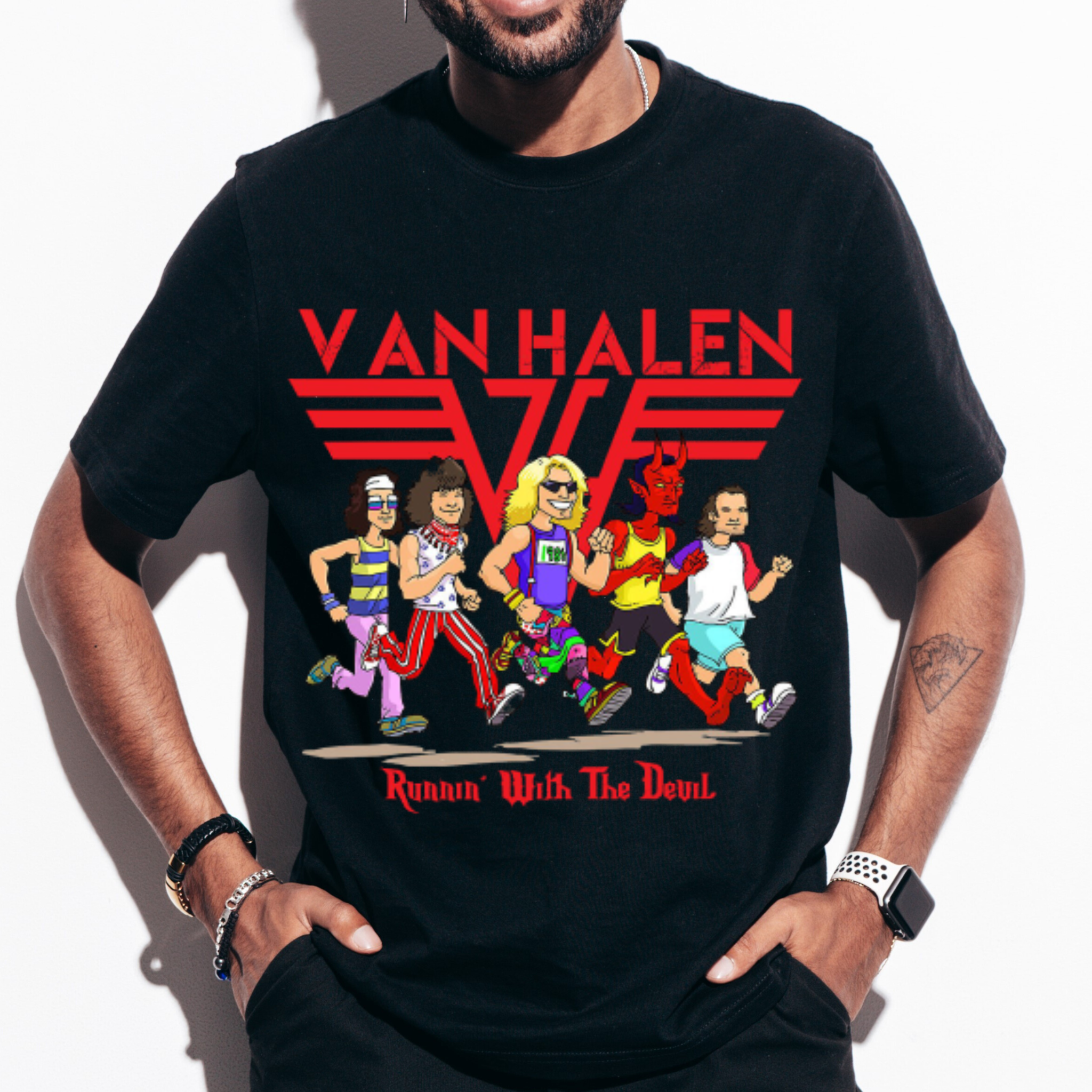 Van Hallen Running With The Devil Wild Times Hard Rock T-Shirt