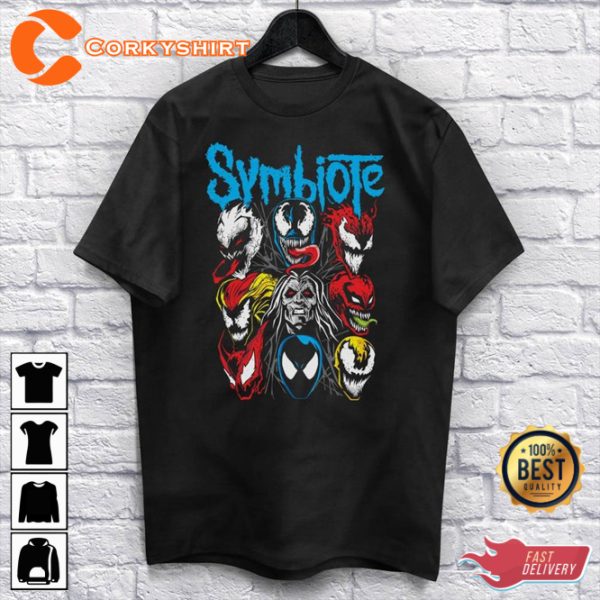 Venomous 9 Symbiote Horror Venom Heavy Metal T-Shirt
