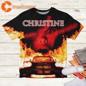 Vintage 1983 Christine Horror Film Unisex 3D T-Shirt, Supernatural Horror Film American Unisex Gift For Fan