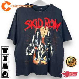 Vintage 1991 Inspired Skid Row Slave To The Grind America Concert T-Shirt