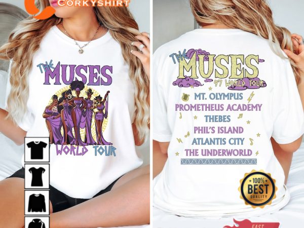 Vintage Disney Hercules The Muses 97 World Tour Two Sided Shirt, Disneyland Vacation Unisex T-Shirt