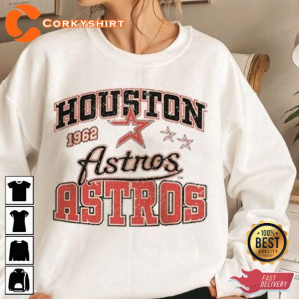 Vintage Inspired Houston Baseball EST 1962 Retro Astros T-shirt