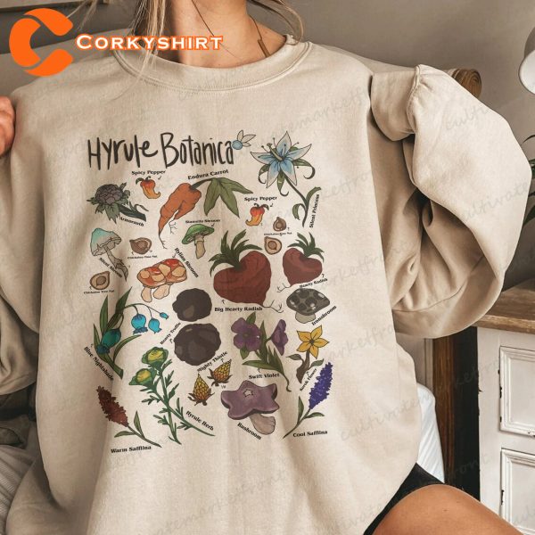 Vintage Inspired Hyrule Botanica Breath Of The Wild Hylia The Legend of Zelda Series Gaming Vibes T-Shirt