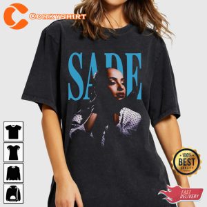 Vintage Inspired Sade Diamond Singer Tour Concert T-Shirt