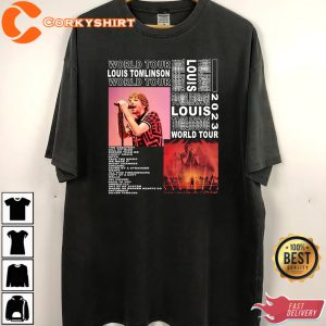 Vintage Louis Tomlinson Faith In The Future Tour 2023 Merch,  Reset Setlist Merch T-Shirt