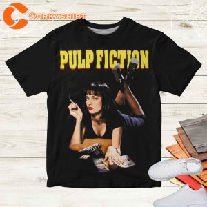 Vintage Pulp Fiction Shirt Gift For Fan,  Pulp Fiction 1994 American Crime Film 3D Gift Men Women Tee