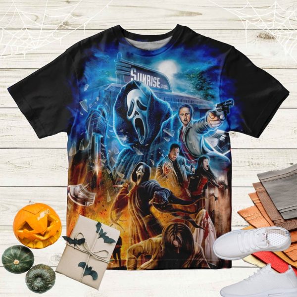 Vintage Scream 1996 American Slasher Film 3D Tee, Scream Horror American Supernatural Film