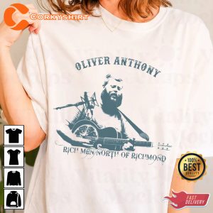 Vintage Style Inspired Oliver Anthony Rich Men North Of Richmond Music T-Shirt