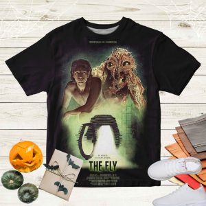 Vintage The Fly 1986 American Science Fiction 3D Full Print TShirt