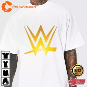 WWE Yellow Gradient World Wrestling Entertainment Logo Designed Unisex T-Shirt
