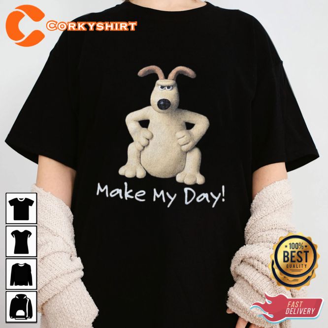 Wallace and Gromit Make My Day Stitch 1989 Unisex T-Shirt
