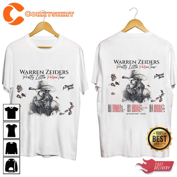 Warren Zeiders Pretty Little Poison Tour 2023 Ride The Lightning Double Sided T-Shirt