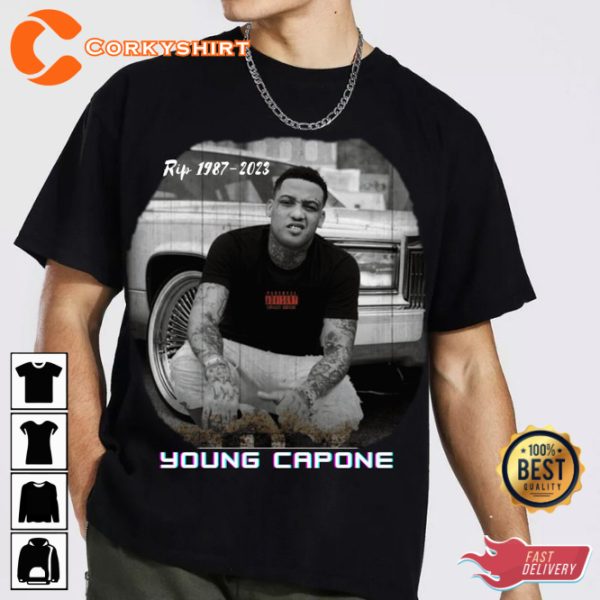 Young Capone Rapper Rest In Peace T-shirt