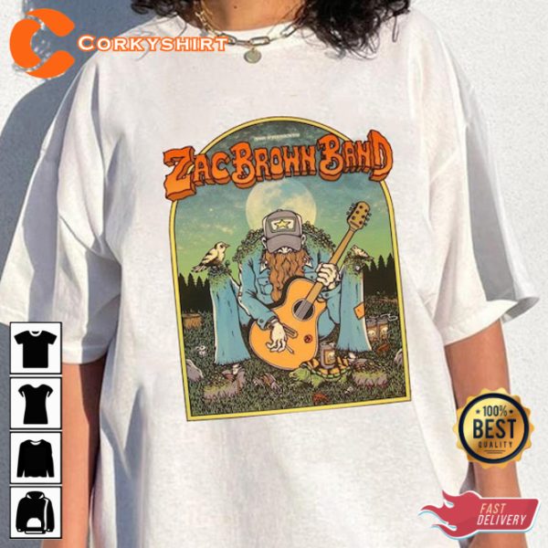Zac Brown Band 2023 Tour The Fire Heartthrob Graphic Music Fan Gift T-Shirt
