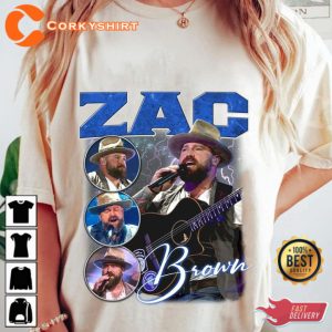 Zac Brown Band 90S Vintage T-shirt, Country Music Tee Birthday Gift For Fan, Zac Brown Country Music Shirt