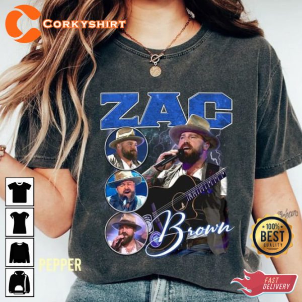 Zac Brown Live in Concert Merch Country Rock T-Shirt