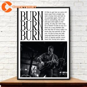 Zach Bryan Burn Burn Burn Tour Fear And Fridays Wall Art Poster