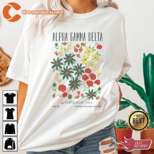 2 Sides Alpha Gamma Delta Trendy Loving Leading Lasting Sweatshirt