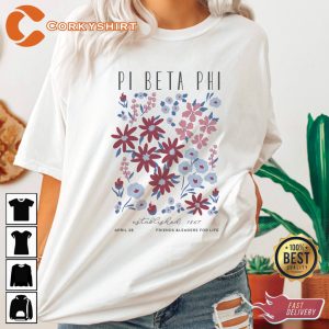 2 Sides Pi Beta Phi Flower Market Poster Leader For Life Trendy Sweatshirt