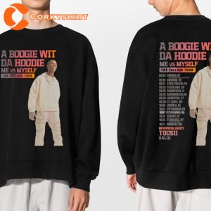 A Boogie Wit Da Hoodie My Vs Myself The College Tour 2023 T-shirt