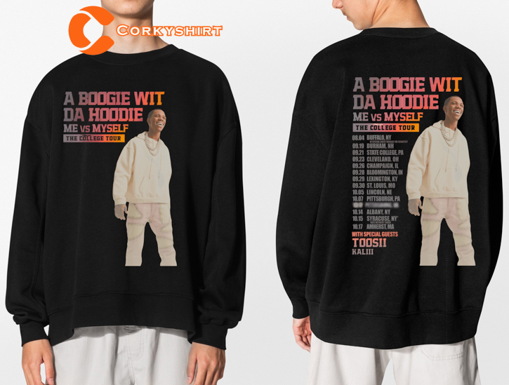 A Boogie Wit Da Hoodie My Vs Myself The College Tour 2023 T-shirt