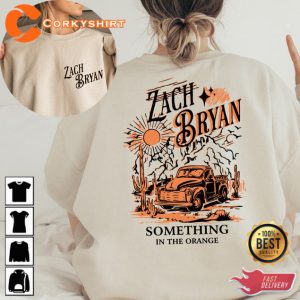 Zach Bryan Something In The Orange front and back Sweatshirt