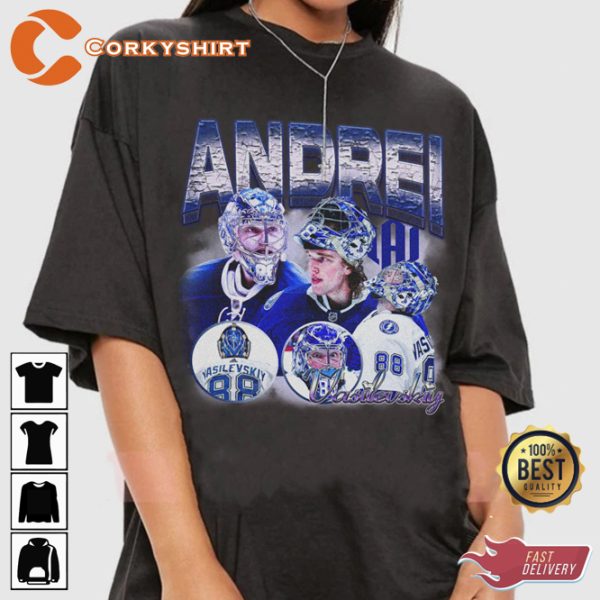 Andrei Vasilevskiy Vezina Tampa Bay Lightning Hockey Sportwear T-Shirt