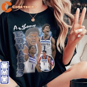 Anthony Edwards Dunk King Minnesota Timberwolves Basketball Sportwear T-Shirt