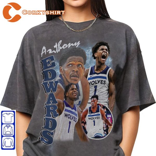 Anthony Edwards Dunk King Minnesota Timberwolves Basketball Sportwear T-Shirt