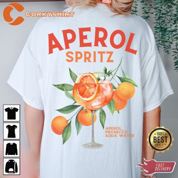 Aperol Spritz Comfort Colors Vintage Inspired Cocktail T-Shirt