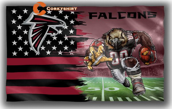 Atlanta Falcons Team Mascot Memorable Flag