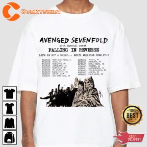 Avenged Sevenfold Life Is But A Dream North American Tour 2023 Part 2 T-shirt