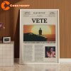 Bad Bunny Fan Art Latin Music Vete Melodies Newspaper Print Wall Art Poster