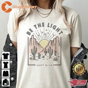 Be The Light Christian Jesus Bible Gift Bohemian style T-Shirt