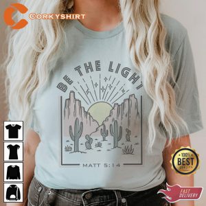 Be The Light Christian Jesus Bible Gift Bohemian style T-Shirt