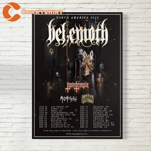 Behemoth Announce Headlining Us North America 2023 Wall Art Poster