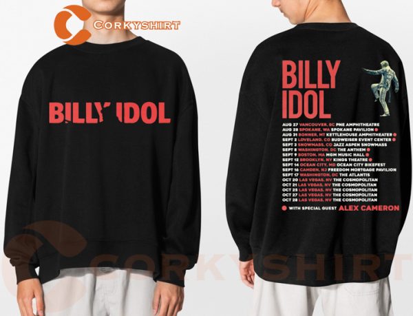Billy Idol Tour 2023 With Alex Cameron T-shirt