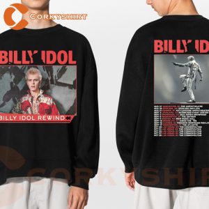 Billy Idol Tour Dates 2023 Punk Rock Fan Sweatshirt