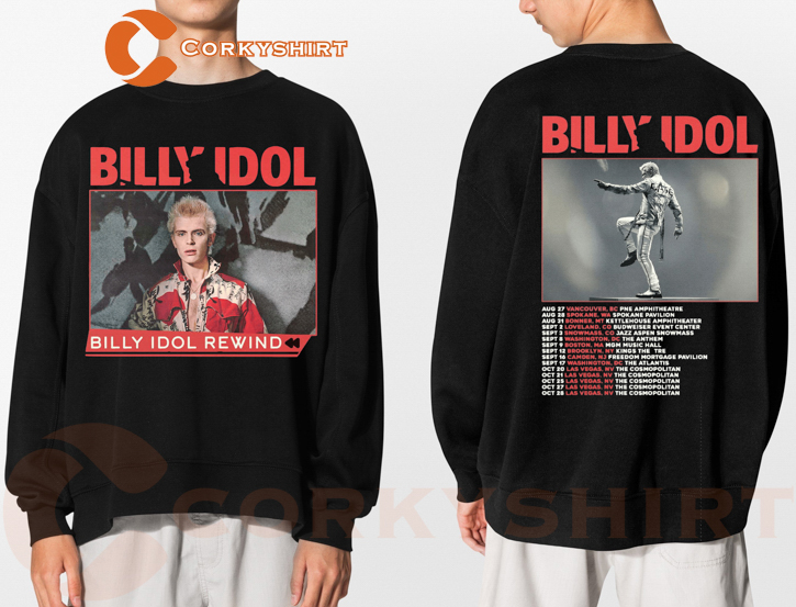 Billy Idol Tour Dates 2023 Punk Rock Fan Sweatshirt