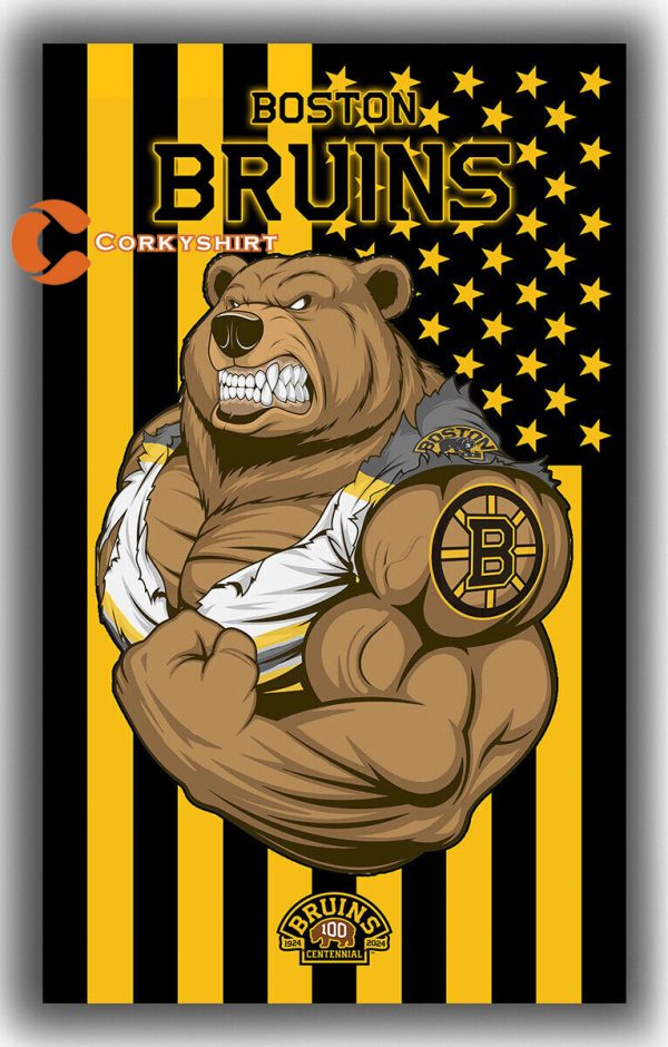 Boston Bruins Hockey Team Mascot Memorable Flag Fan Best Banner