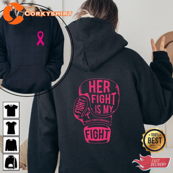 Breast Cancer Hoodie Woman Gift, Cancer Fighter Support Team Shirt