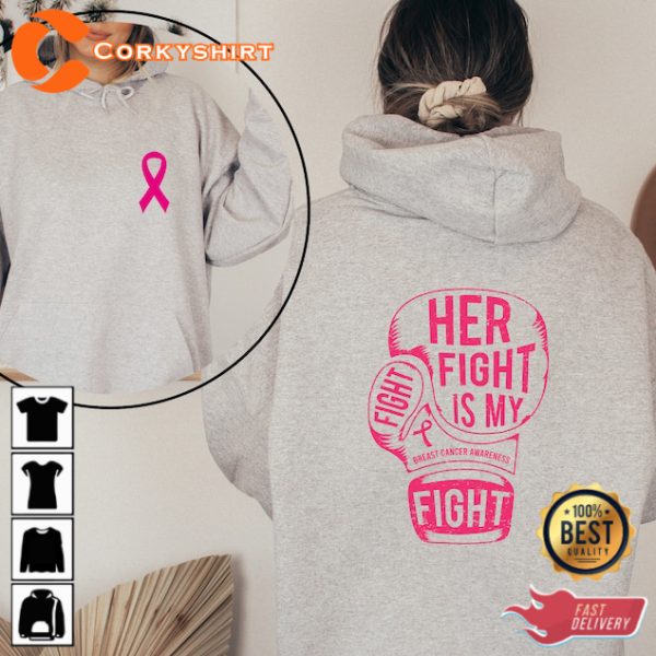 Breast Cancer Hoodie Woman Gift, Cancer Fighter Support Team Shirt